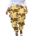 thumbnail image 1 of Pantalones Prolriy para mujer, pantalones de camuflaje a la moda para mujer, leggings, pantalones holgados tipo harén con volantes, pantalones de mujer amarillos L, 1 of 6