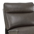 thumbnail image 3 of Siya 40 Inch Armless Chair, Brown Top Grain Leather, Tufted Back- Saltoro Sherpi, 3 of 5