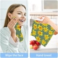 thumbnail image 7 of Yellow Daisy Washcloth 12x12in Set, 4 Pack Absorbent Cotton Towel Square Kitchen Dishes Towels, Soft Cleaning Face Hand Towel Fast Drying Wash cloth, 7 of 7