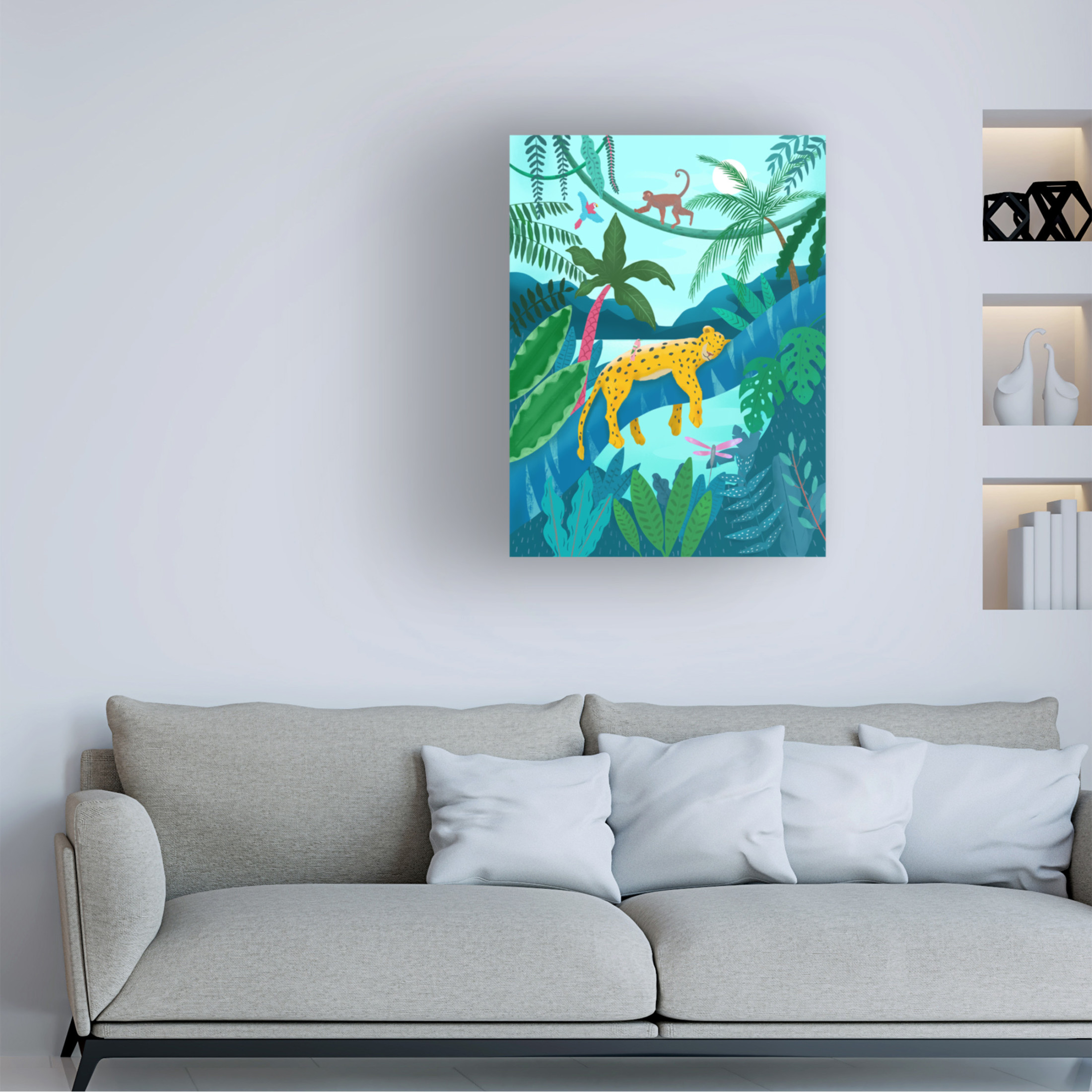Trademark Fine Art Petra Lizde Jungle Leopard Canvas Wall Art