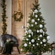 thumbnail image 4 of Juego de 24 bolas navideñas flocadas | Varios estilos y colores | Adornos de árbol de gamuza de 7 cm para el hogar y fiestas, 4 of 5