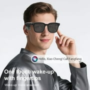 Smart Bluetooth Glasses with Camera, 1080p Video Recording Wearable Glasses, Multifunctional Wireless Audio Glasses with Headphone, Outdoor Sports Camera Sunglasses with Intelligent Voice Assistant,