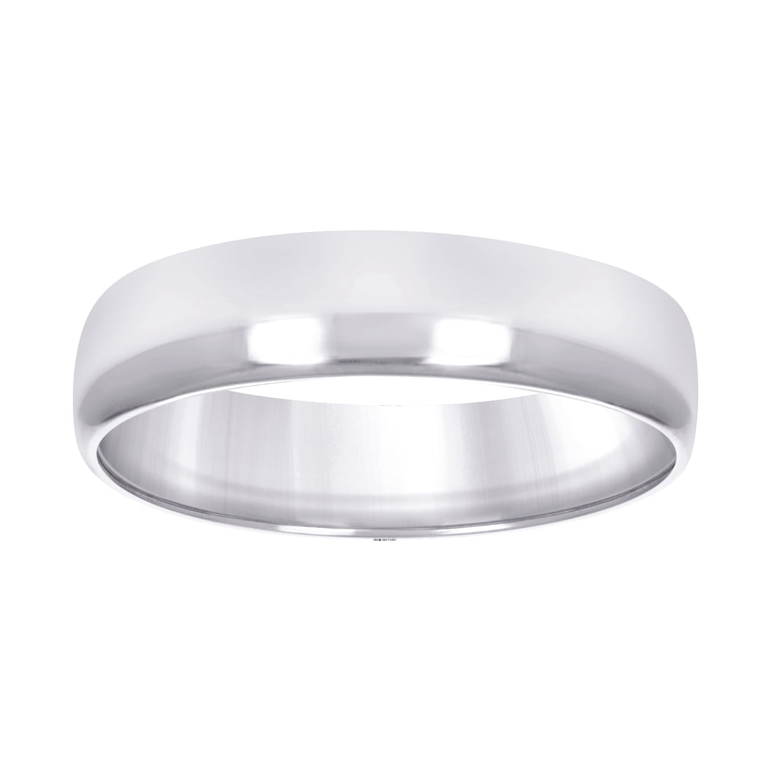 10k White Gold Mens Womens Unisex Wedding Band Regular Fit 5mm Size 9 Wedding Band for Men