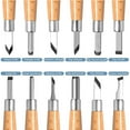 thumbnail image 7 of CJC Wood Carving Hand Chisel Tool, 12Pcs Professional Gouges Set, Upgrade Carbon Steel Carving Tools Wood Carving Knife Set, 7 of 7