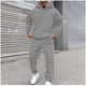 thumbnail image 1 of Ceisia Men's Solid Color Hooded Tracksuit 2-Piece Set for Casual & Sports Wear Gray XXL Gifts, 1 of 9