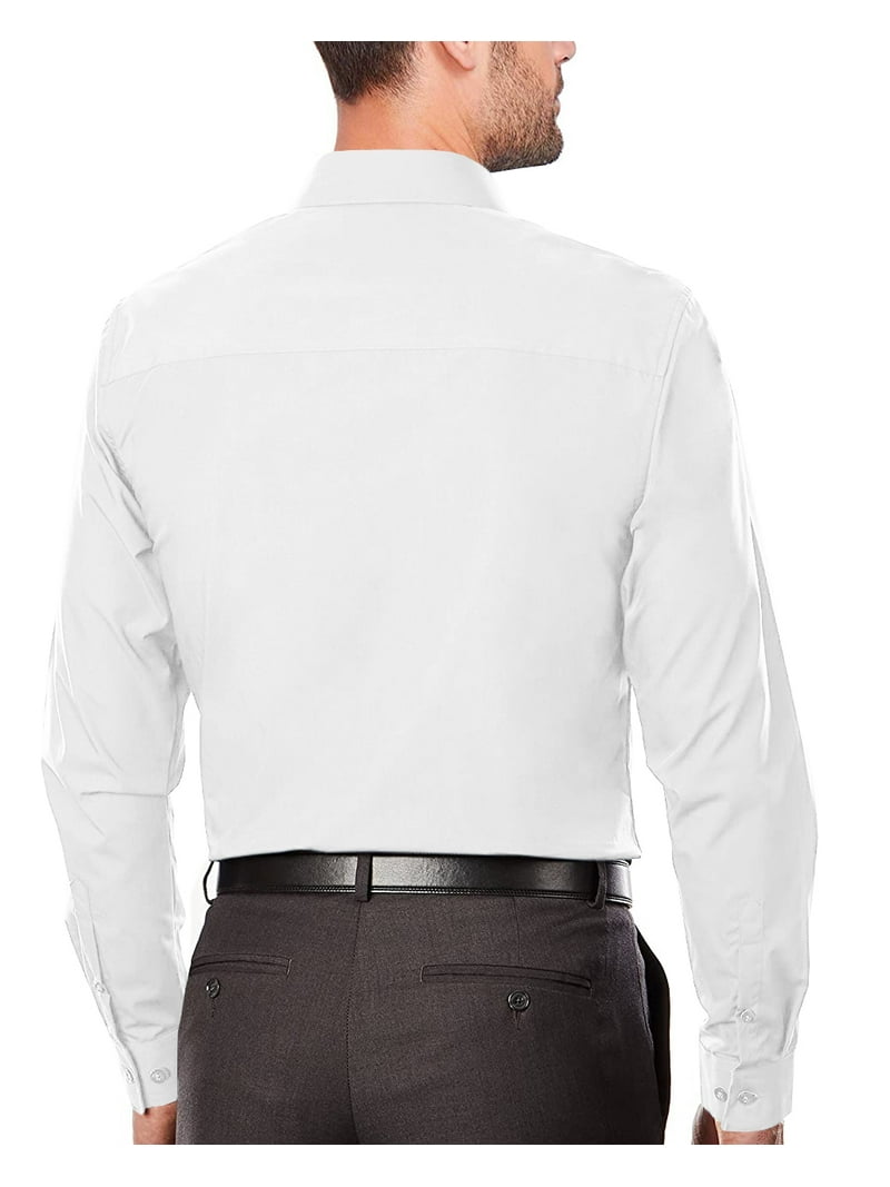 mens white dress shirt 16 32 33 WOEVE MENS DYNAMIC STRETCH LONG SLEEVE CLASSIC FIT WHITE DRESS SHIRT