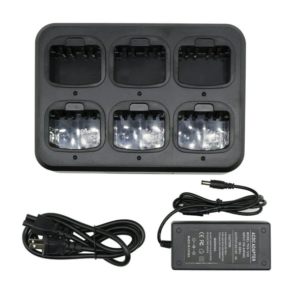 Six-Way Charger Multi Unit Charger for Motorola XPR6500 XPR6550 XPR6580 XPR7350 XPR7350e XPR7550 XPR7550e XPR7580 XPR7580e DEP550e DEP570e APX4000 APX3000 XiR P8268 Radio