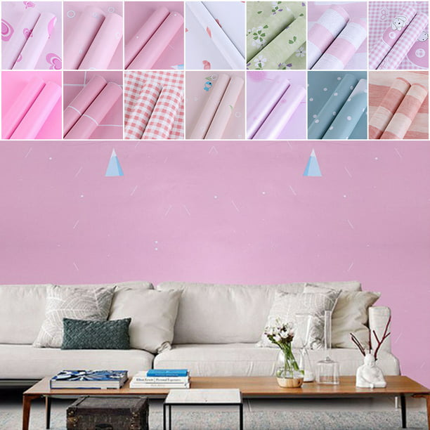 Cuh Modern Metallic Pink Shimmer Textured Vinyl Wallpaper Girls Bedroom Decor 10m Walmart Com Walmart Com