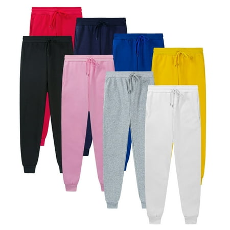 Kids Sweatpants Joggers Solid Athletic Sweatpants Youth Joggers Pants with Pocket Drawstring Red 6 Years-7 Years