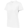 thumbnail image 2 of Augusta Ladies Attain Wicking Two-Button Softball Jersey 1567 White Xs, 2 of 2