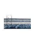 thumbnail image 3 of Unique Loom Outdoor Striped Collection Area Rug - Distressed Stripe (10' 8" Round Blue/Ivory), 3 of 6