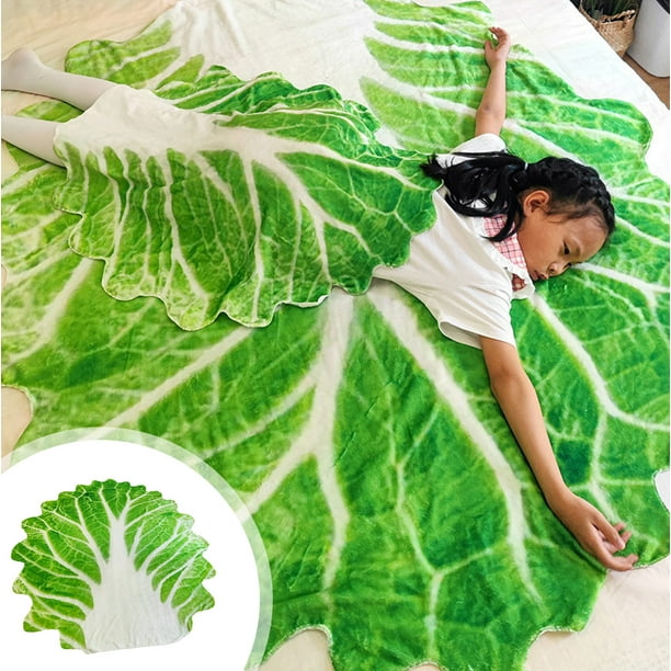 Manta refrescante de verano - Manta ligera de franela para dormir caliente - 150g Poliéster - 80x78cm - Blanco, naranja, verde