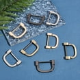 thumbnail image 2 of 8 Pack D-Rings Screw in Shackle 4 Colors Horseshoe U Shape Shackle 1.1 Inch D Rings with Closing Screws Key Holder D-Shaped Purse Loop for DIY Leather Craft Accessories, 2 of 5
