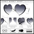 thumbnail image 5 of Womens Cute Bubbly Heart Shape Metal Rim Retro Lolita Sunglasses / Gold Black - Smoke, 5 of 7