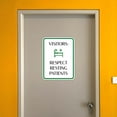 thumbnail image 5 of Portrait Round Plus Visitors: Respect Resting Patients Wall or Door Sign | Patient-Specific Rooms - Large, 5 of 9