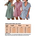 thumbnail image 2 of Boho Beach A-Line Dress Womens Smocked Dress Ruffle Floral Tie Front Short Dresses Holiday Lounge Sundress, 2 of 4