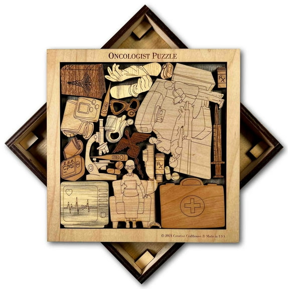 Creative Crafthouse Oncologist Puzzle Thank You Wood Art Gift for Doctors USA Made