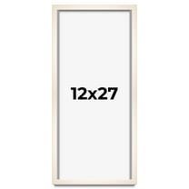12x27 Frame White Wheat Solid Wood Picture Frame | Moulding Width 0.75 Inches | Interior Depth 0.5