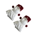 thumbnail image 4 of Calentadores de piernas acolchados de invierno para mujer, cubrepiernas, calcetines largos y suaves para deportes. Blanco Rojo, 4 of 9