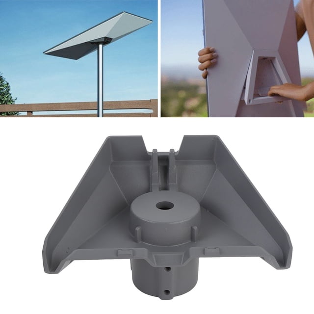 Satellite Pole Mount, Dish Pole Mount, Antenna Pole Mount, 360 Degree Rotation Aluminum Alloy Adapter for 2.1 Inch Pipes with Stable Roof Wall Pole Installation