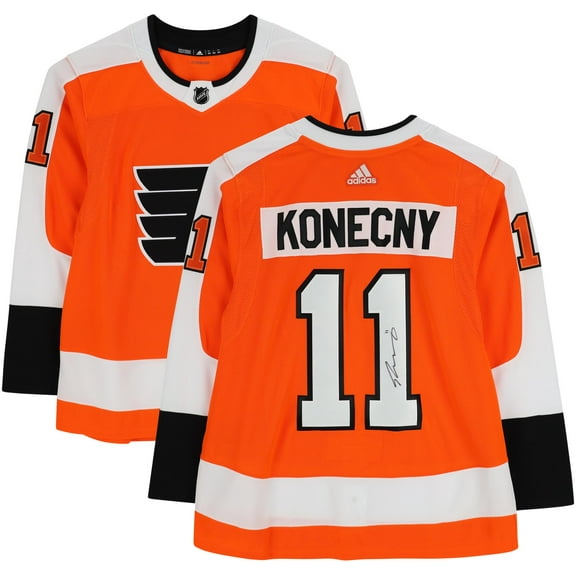 Travis Konecny Philadelphia Flyers Autographed Orange Adidas Authentic Jersey - Fanatics Authentic Certified