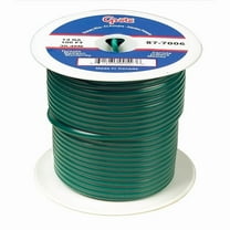Primary Wire, GPT, 20 AWG, 1C C, Green, PVC, Stranded, 60V, 100 ft.