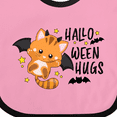 thumbnail image 4 of Inktastic Halloween Hugs with Cute Vampire Cat Bat Boys or Girls Baby Bib, 4 of 4