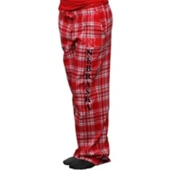 Nebraska Huskie Adult Women Ankle-Length Plaid Pajama PJ Huskies Pants (Size Small)