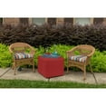 thumbnail image 2 of Casual Cushion Stripe Sunbrella® Fabric 1-Piece Indoor/Outdoor Wicker Seat Pad Cushion, 19.5"W x 19.5"L, Carousel Confetti, 2 of 6