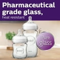 thumbnail image 2 of Philips Avent Glass Natural Baby Bottle, 4oz, 3pk, SCF701/37, 2 of 12