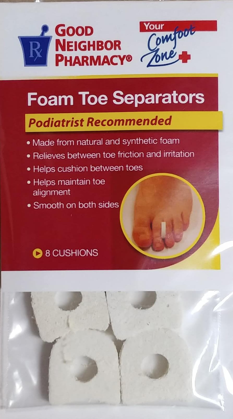 Good Neighbor Pharmacy Foam Toe Separators, 8 count