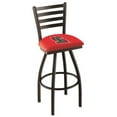 thumbnail image 5 of Louisiana Tech Bulldogs 25" Black Wrinkle Swivel Bar Stool with Ladder Style Back, 5 of 7