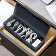 thumbnail image 1 of Feltree 7 Compartment Desktop Drawer Organizer with Flip Cover, Transparent Plastic Storage for Small Items, Cables and Chargers, 1 of 7