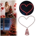 thumbnail image 2 of Lighted Red Heart Tree Topper with Base, Battery Operated for Valentine's Day Wedding Anniversary Decorations, 2 of 9