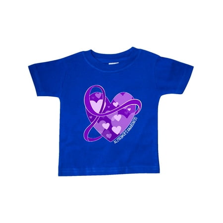 

Inktastic Alzheimers Awareness Purple Ribbon Around Heart Gift Baby Boy or Baby Girl T-Shirt