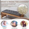 thumbnail image 4 of Yeerswag 59" x 20" x 4" Dark Grey Bench Outdoor Seating Cushion, Waterproof, Machine Washable, 4 of 7