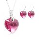 thumbnail image 2 of Set Collar Dijes Aretes Corte Heart Zvezda Plata 0.925 Mujer rosa claro Unitalla, 2 of 4
