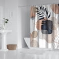 thumbnail image 2 of Blue Boho Abstract and Plant Pattern Shower Curtain 72"x72" ,Bathroom Decorative Shower Curtains Set with 12 Hooks,Modern Waterproof Washable Shower Curtain, 2 of 6