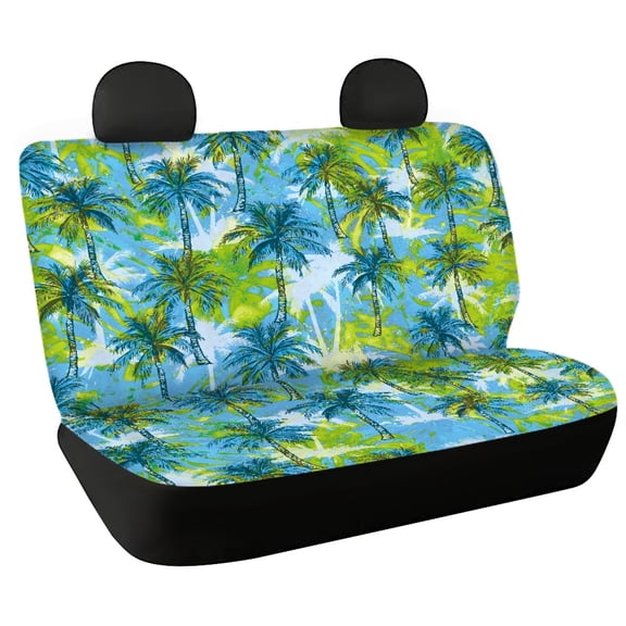 Psesaysky Palm Tree Theme, Soft Car Rear Seat Protectors Set of 2 Non-Slip Comfortable Rear Seat Covers for Car Interior Auto