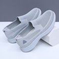 thumbnail image 6 of Pandaie Women's Slip on Sneakers Woven Orthopedic Breathable Mesh Knitted Woven Walking Shoes Low Top Wide Width Tennis Shoes (Grey,10.5), 6 of 6
