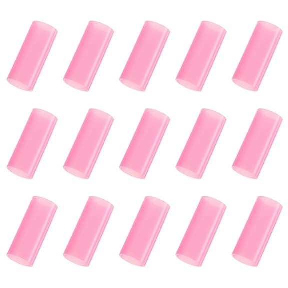 Uxcell 15Pack Silicone Straw Tips, Metal Straw Covers, Soft Reusable Straws Tips Fit for 12mm/0.47" OD Stainless Steel Straws (Pink)