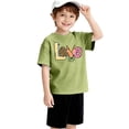 thumbnail image 3 of YunPes Girls T Shirts Loose Fit Short Sleeve Kids Summer Tops Soft Casual Crewneck Basic Tees Cute Birthday Outfits Easter Shirt, 3 of 7