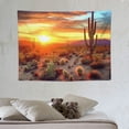 thumbnail image 4 of ONETECH  Arizona Desert Tapestry Saguaro Cacti Mountains Tapestries Natural Plants Tapestry Cactus Tapestry for Room, 4 of 7