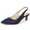 Blue, variant on kkdom Women Slingback Heels Pumps Kitten Low heels Pointed Toe Blue Size 5
