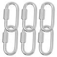 thumbnail image 2 of Shisuyan Stainless Steel Carabiner Practical Design Climbers Hiking 6Pcs 2.4X0.2X0.2In, 2 of 7