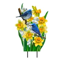 Briarwood Lane Bluebirds and Daffodils Metal Art