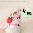 thumbnail image 3 of Cute Rabbit Harness Leash Set Cartoon Carrot Strawberry Fruit Pattern Adjustable Bunny Harness Leash For Rabbit Kitten Small Pet Animals, 3 of 9