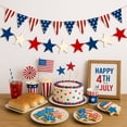 thumbnail image 2 of YIBAGA 4th of July Garland Banner 2 Sets Patriotic Independence Day Decor Wooden, Red White Blue, 2 of 7
