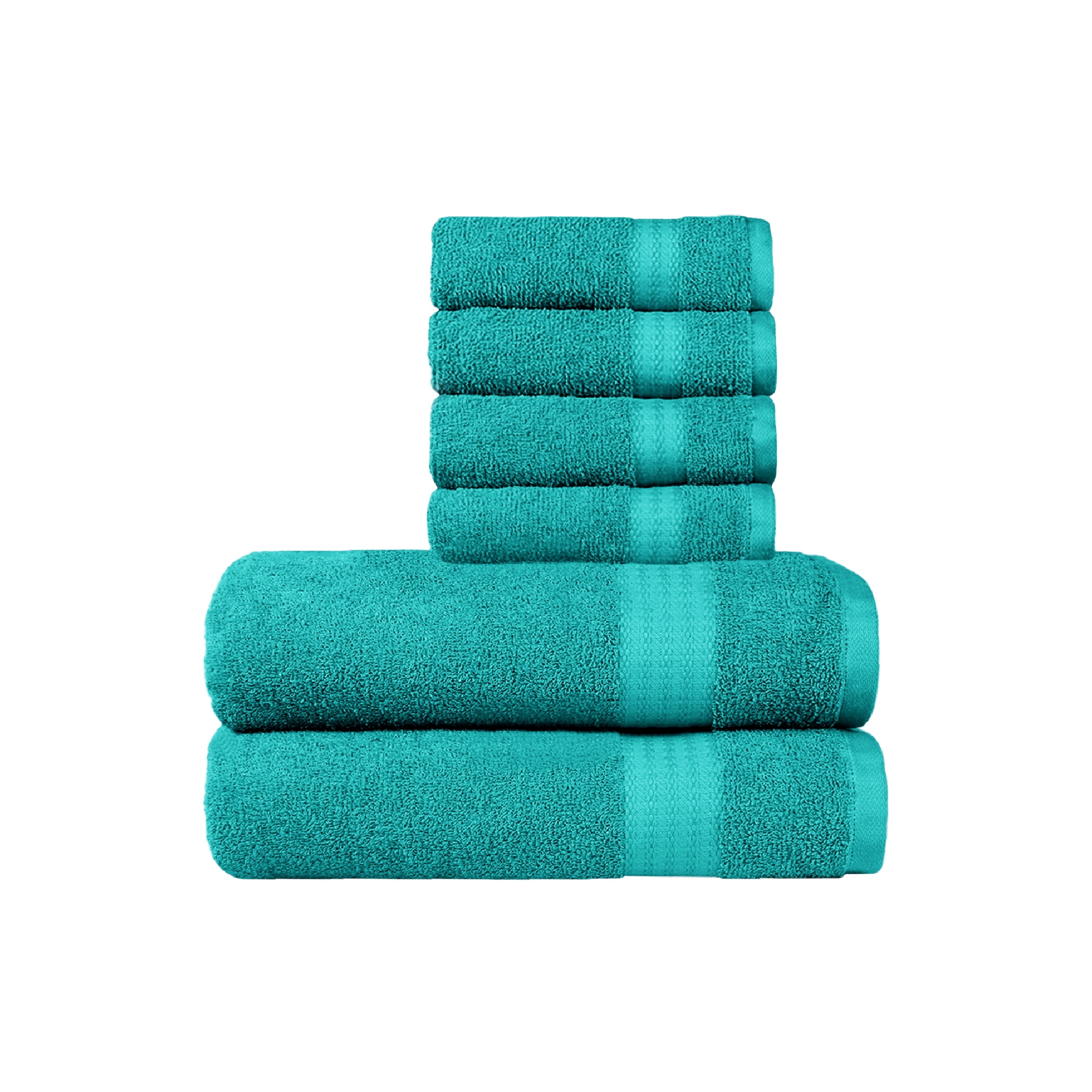 Tri-Safe 6-Piece Bath Towel Set, Navigate Teal - Walmart.com