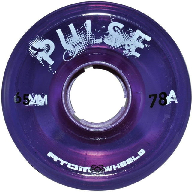 Atom Skates Roues à Roulettes Quad d'Extérieur Pulse 78A, Violet, Ensemble de 8, 65mm x 37mm